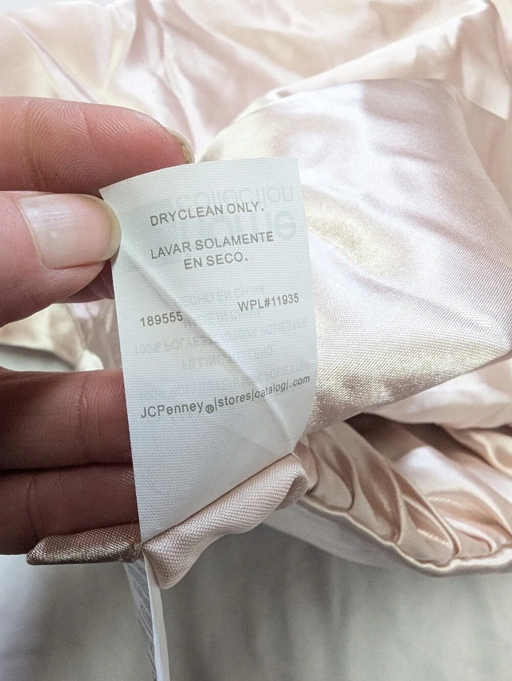 JCPenney Shabby Floral Cottagecore Flower Lace Peach Satin King Pillow Sham